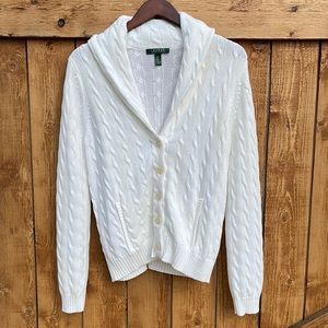 Lauren Ralph Lauren Braided Cardigan